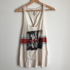 NWOT Volcom Borrego Twist Back Graphic Tank L